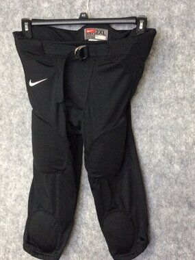 Nike Boys Integrated 7 Football Pads Cropped Belted Black Pants Size 2XL NEW